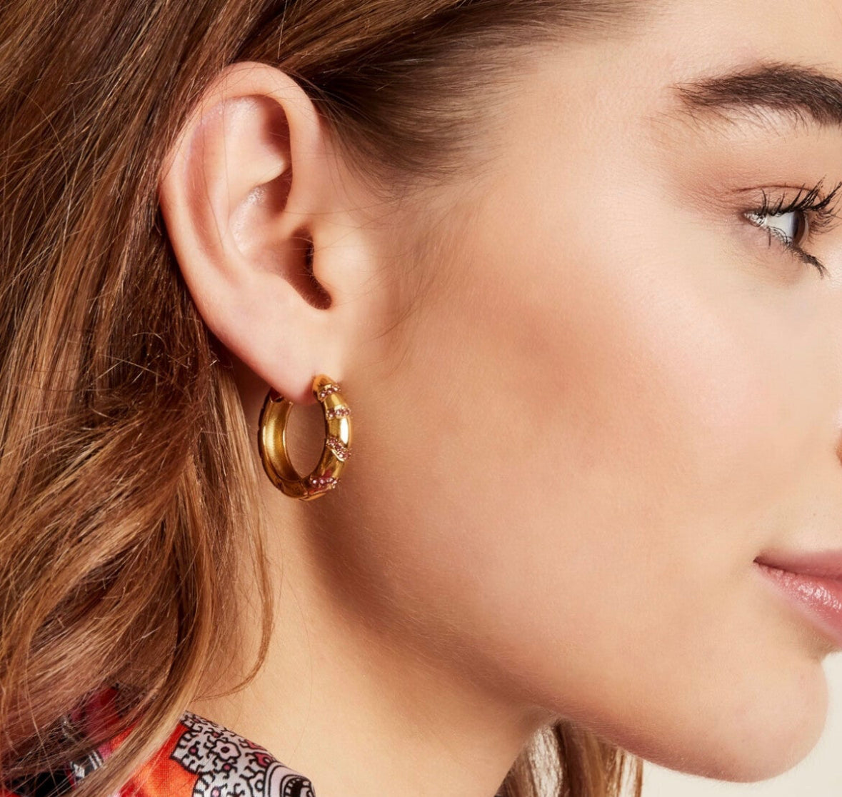 Pink sparkle oorbellen