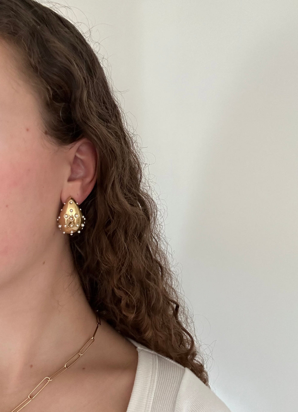 Parel party oorbellen