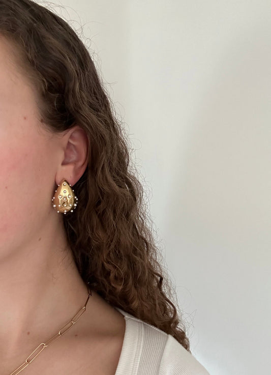 Parel party oorbellen