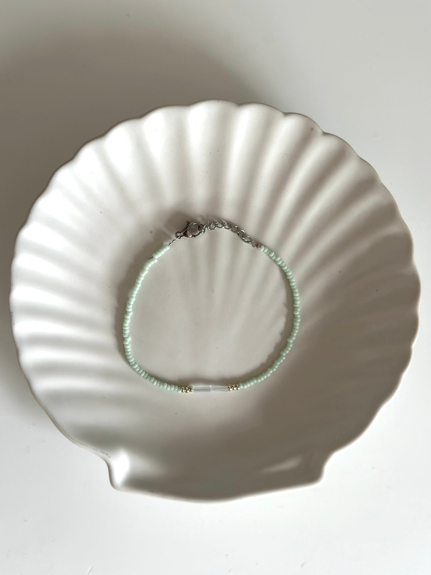 Handmade mint armbandje