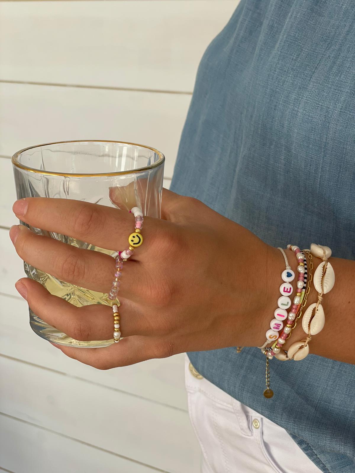 Handmade gepersonaliseerd kleurrijk armbandje