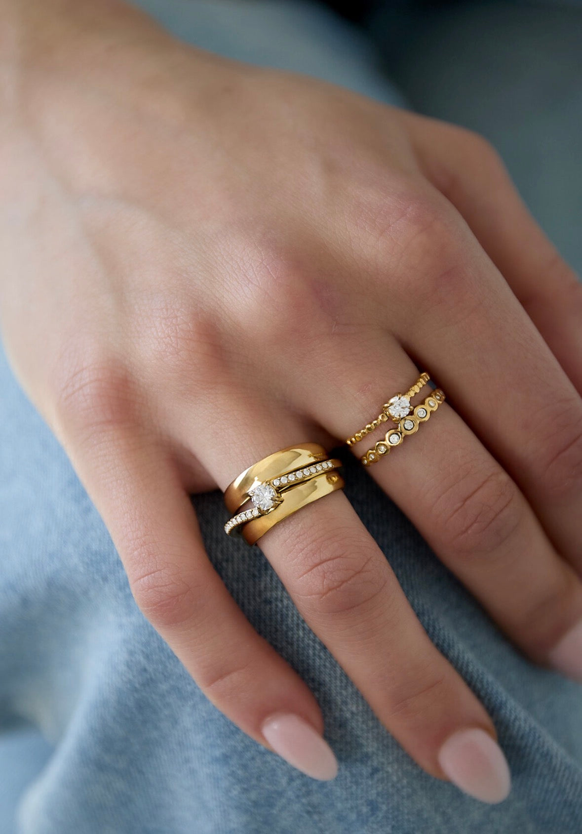 Ring met steentjes