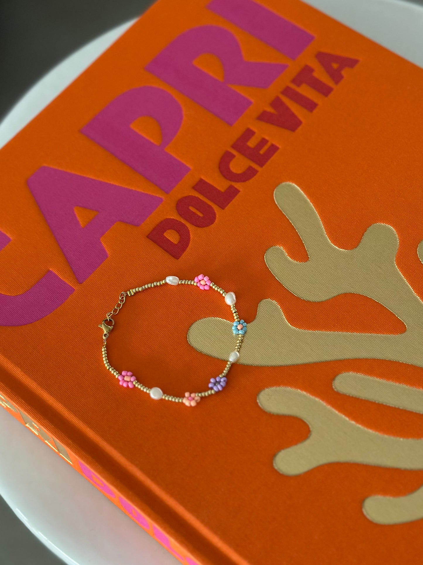 Handmade flower bracelet