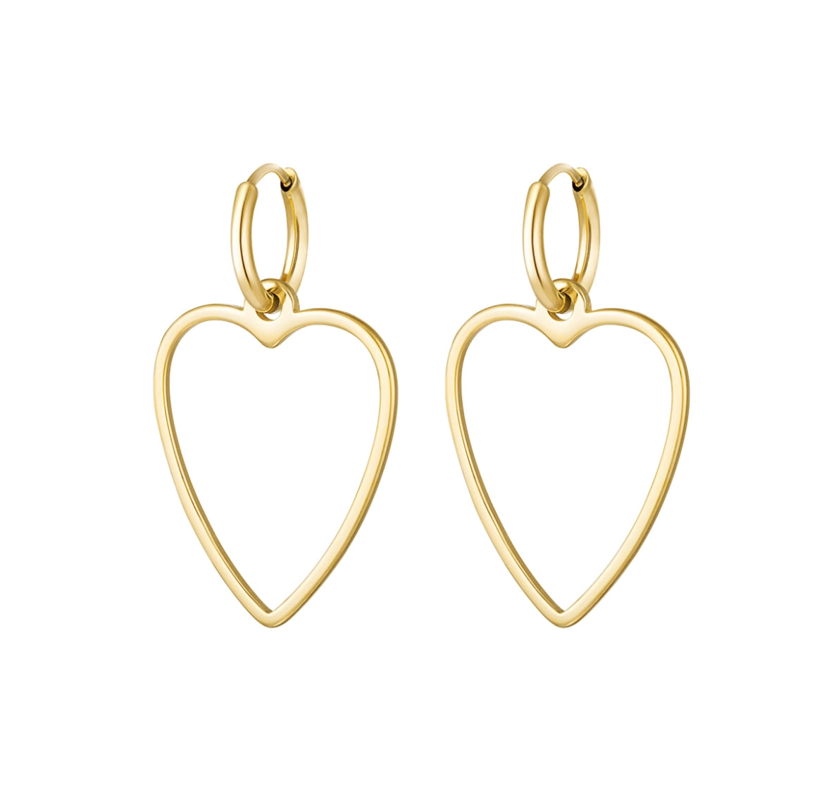 Basic hart oorbellen | goud