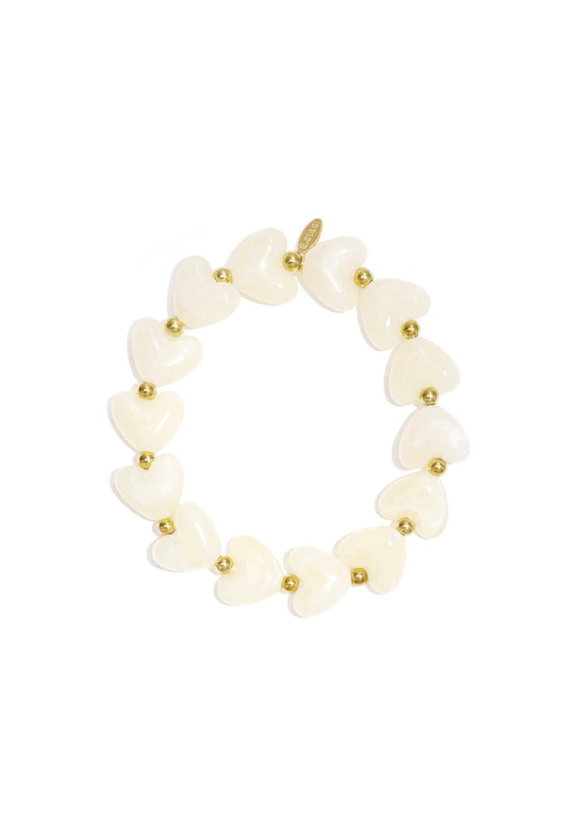 Hartjes armbandje off white