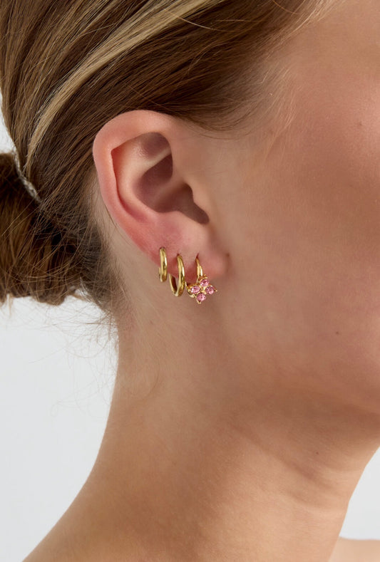 Blush sparkle oorbellen