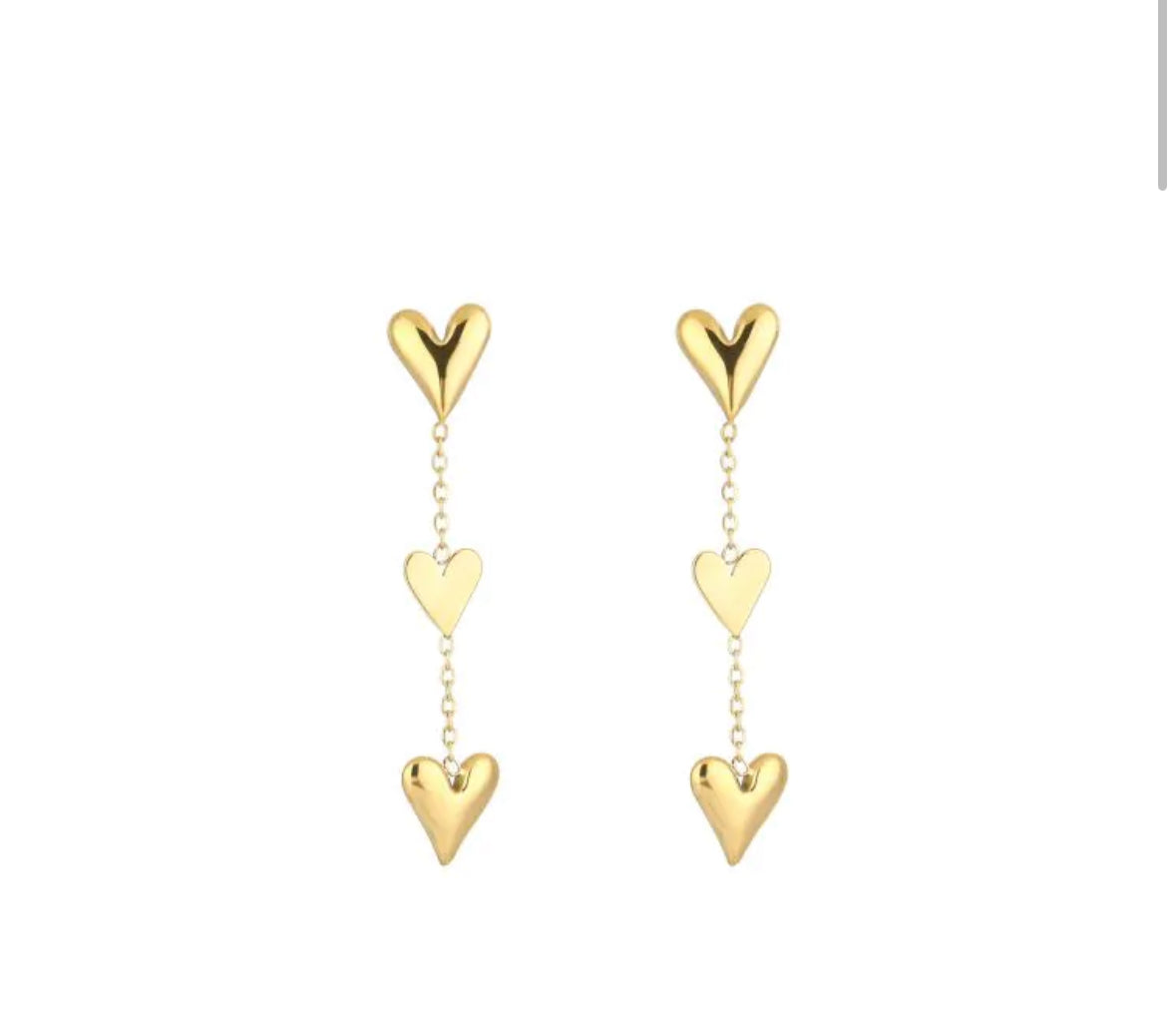 Dropping hartjes oorbellen