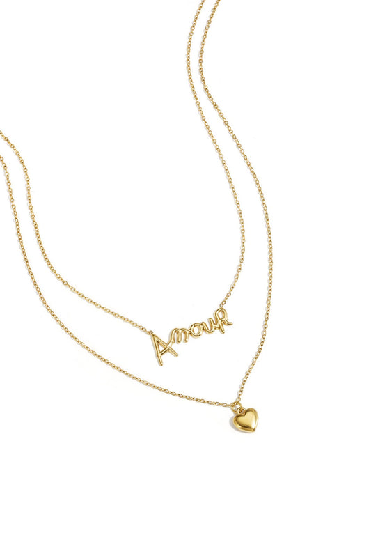 Dubbel amour ketting