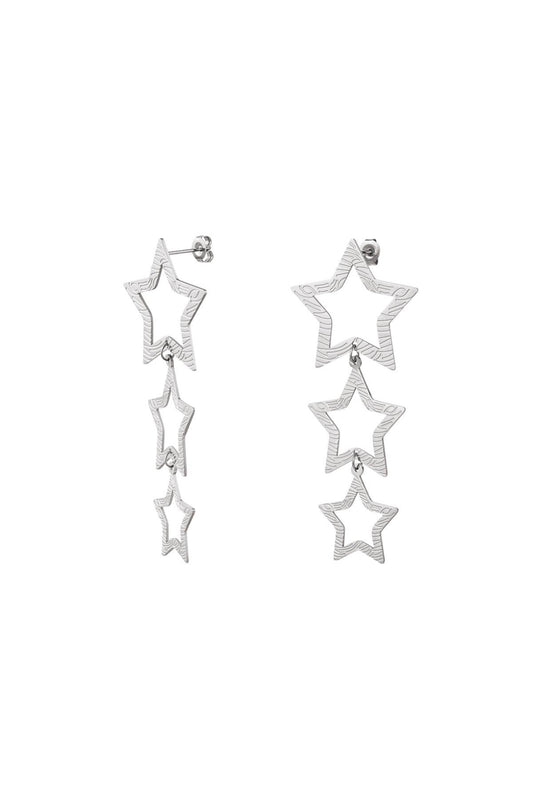 Ster oorbellen | zilver