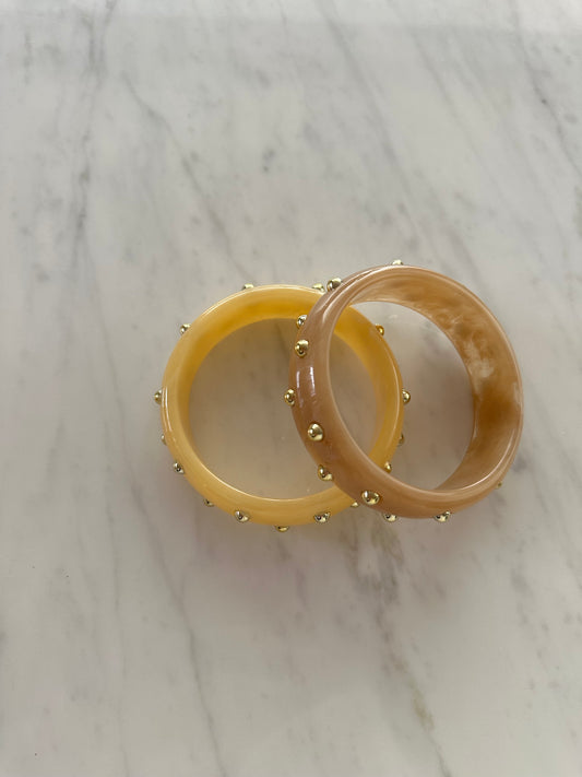 Studs bangle yellow