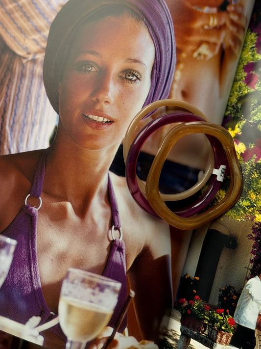 Small bangle set purple
