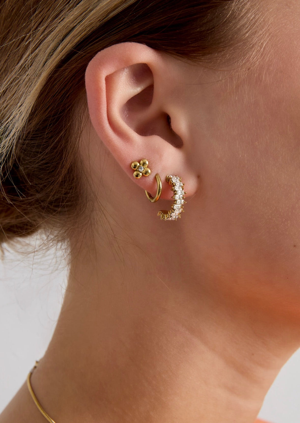 Zigzag sparkle oorbellen