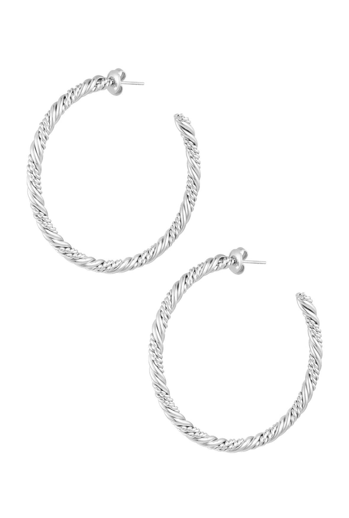 Twisted hoops | zilver