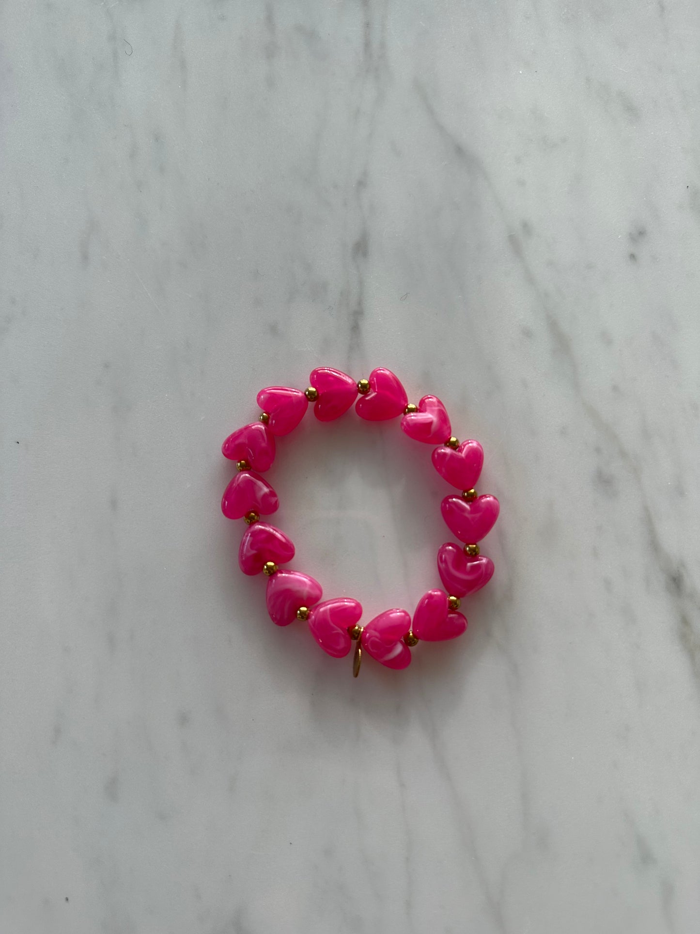 Hartje armband fuchsia