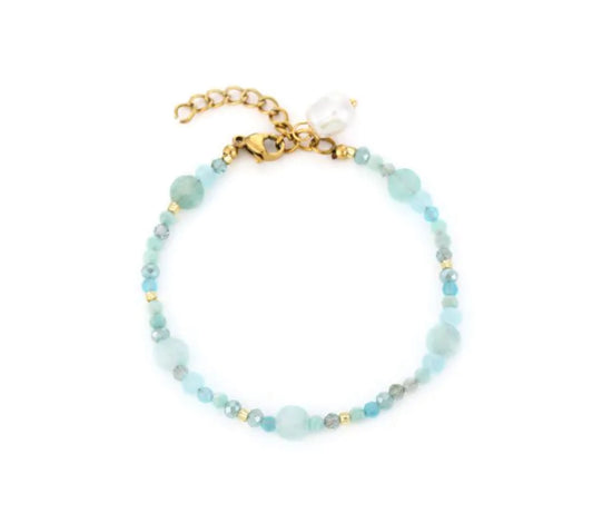 Naturel beadies armbandje