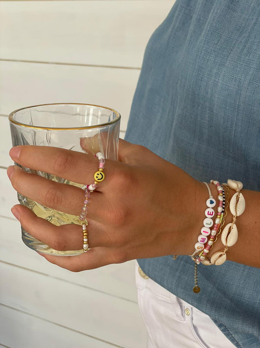 Handmade gepersonaliseerd kleurrijk armbandje