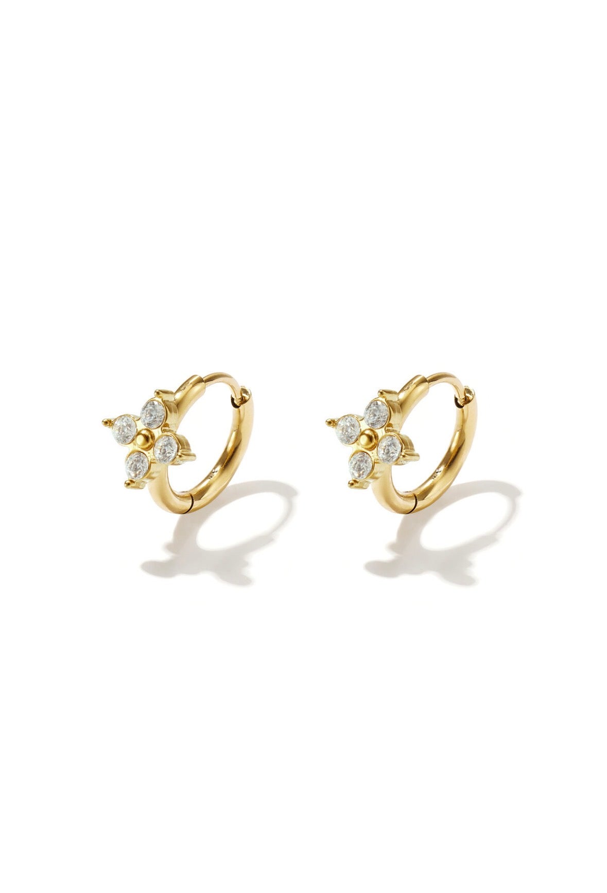 Blush sparkle oorbellen