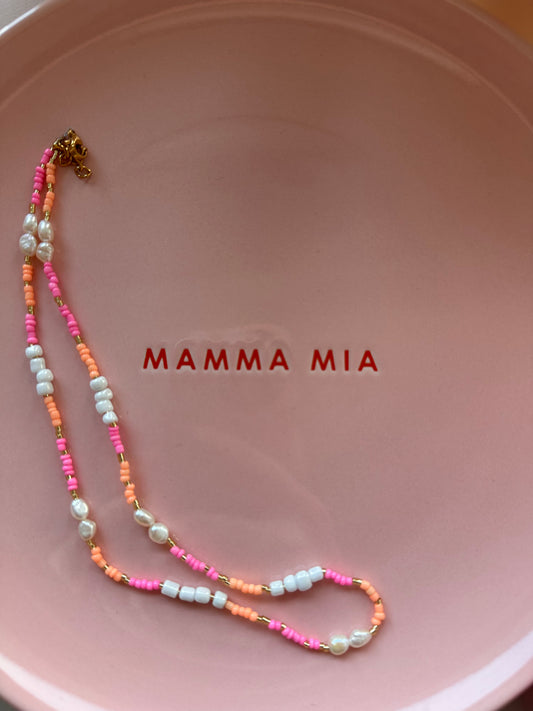 Handmade pink kettinkje