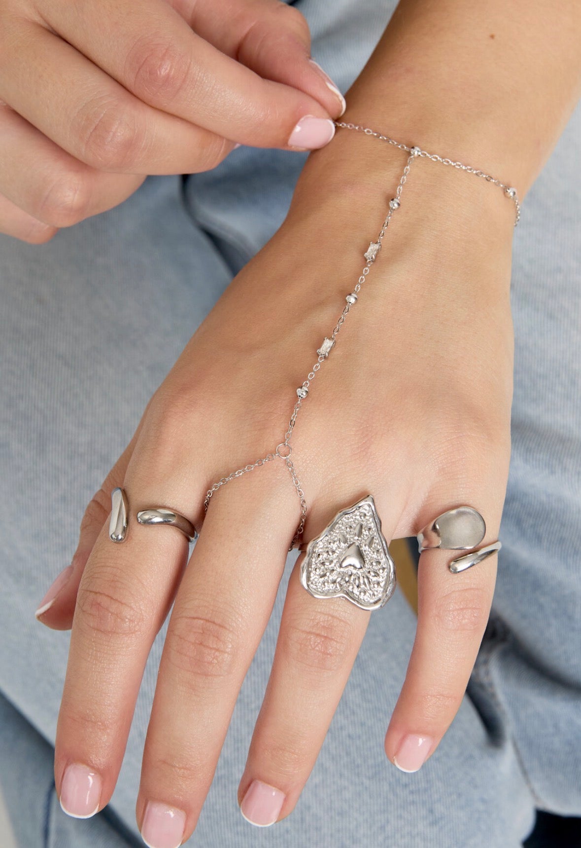 Goddess hand chain