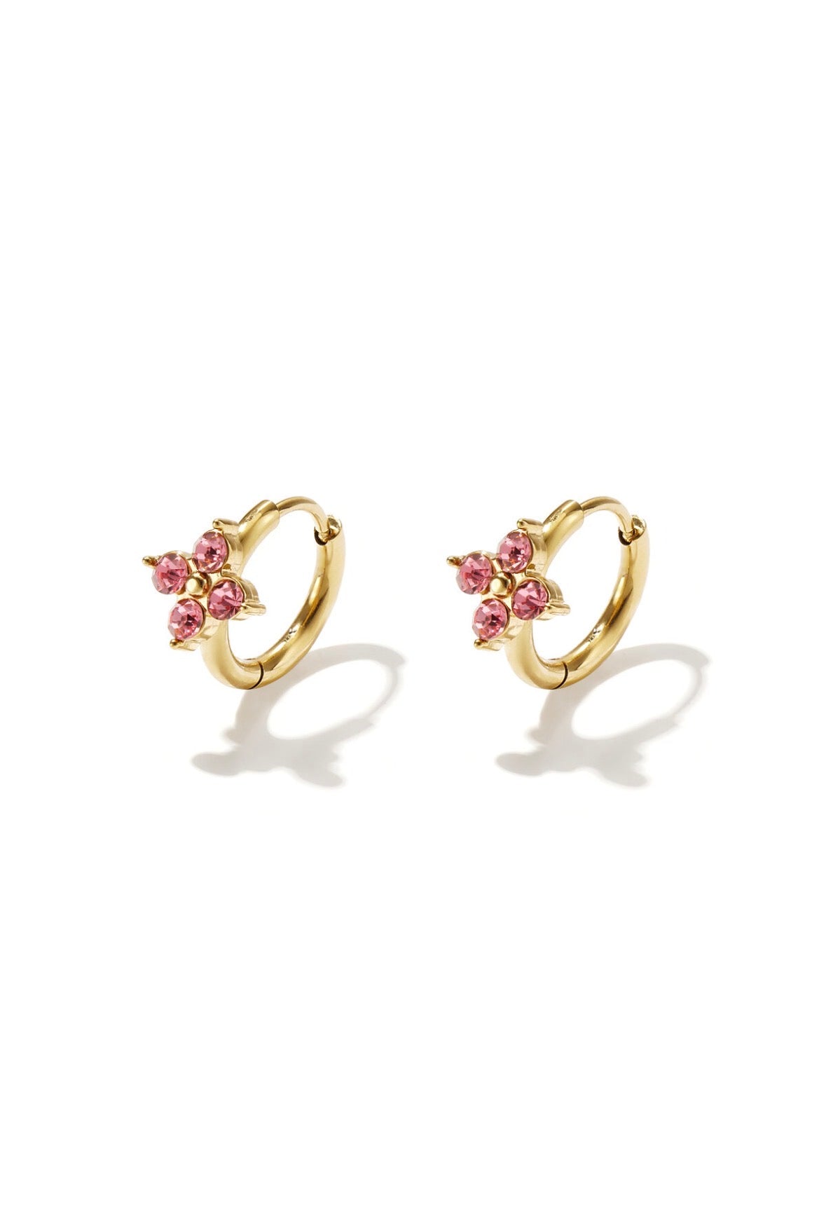 Blush sparkle oorbellen