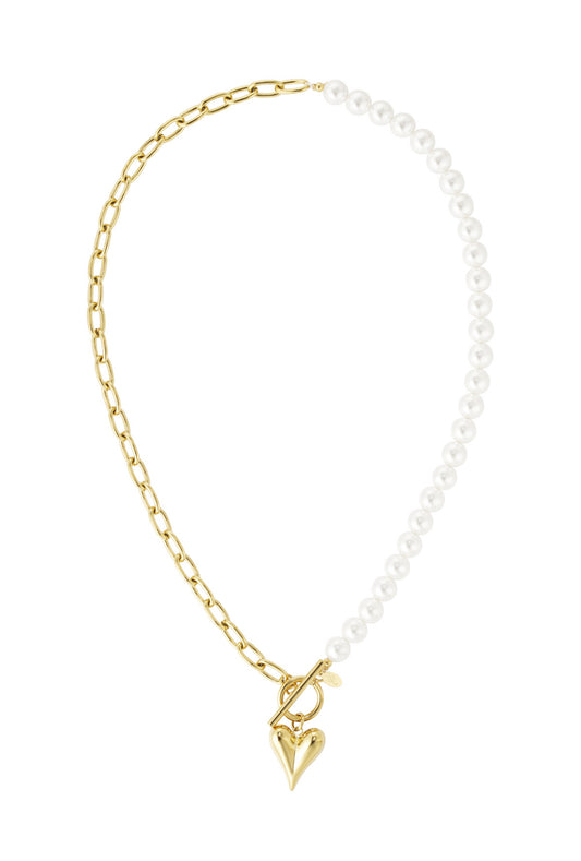 Parel ketting met hartje