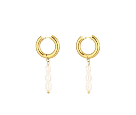 Pearl beadies oorbellen