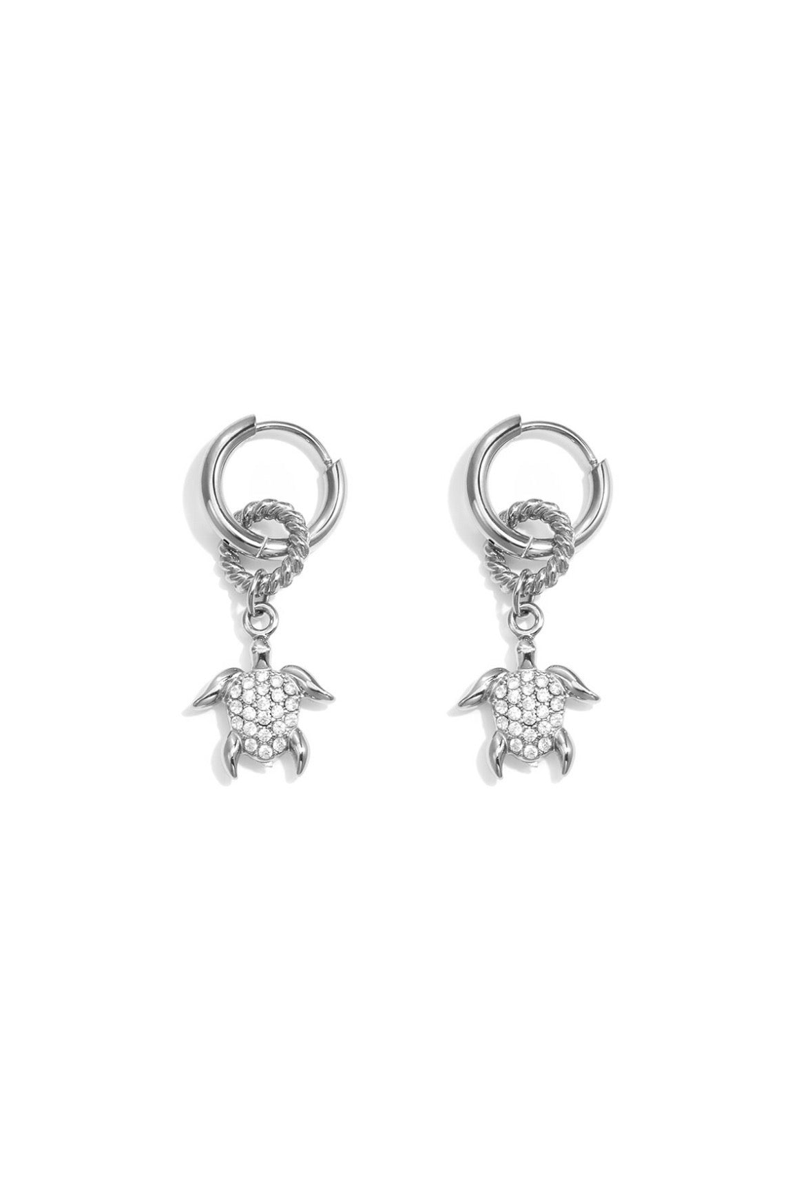 Schildpad sparkle oorbellen