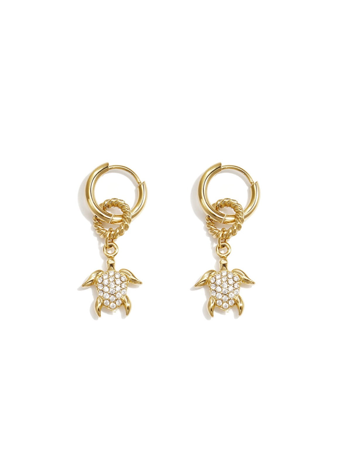 Schildpad sparkle oorbellen
