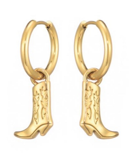 Cowboy boots oorbellen