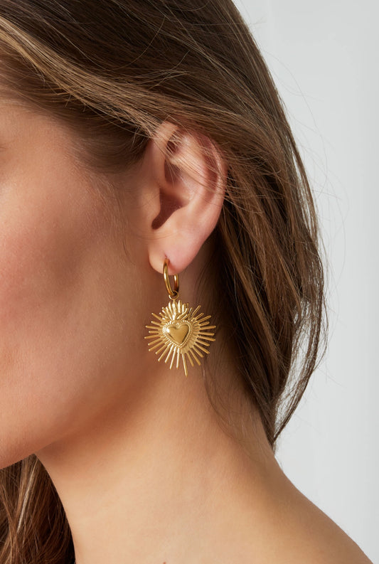 Milagros hart oorbellen