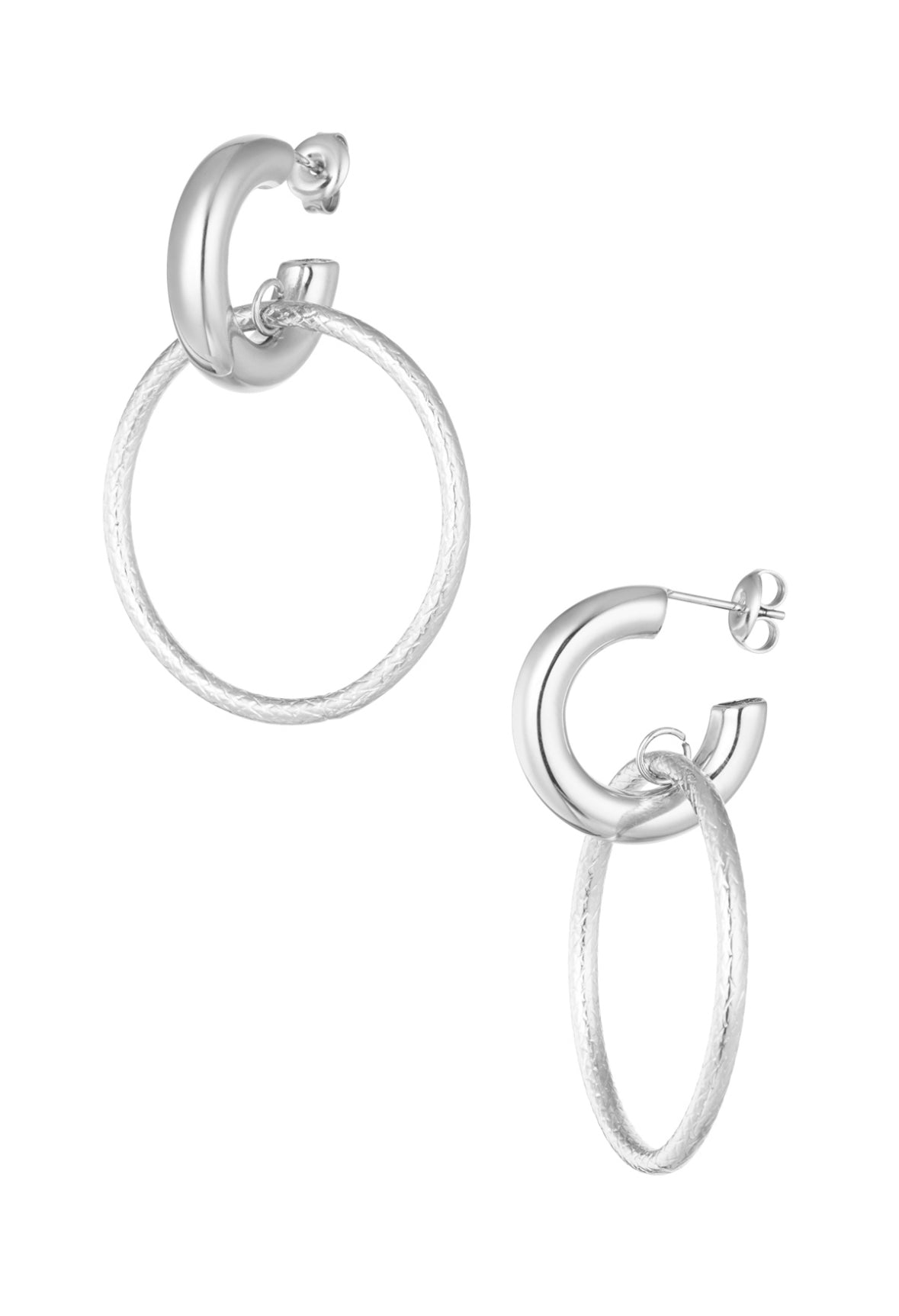 Double hoops | zilver