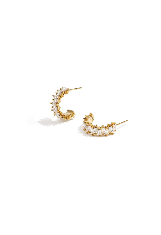 Zigzag sparkle oorbellen