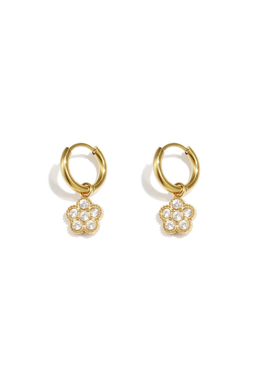 Sparkle bloem oorbellen