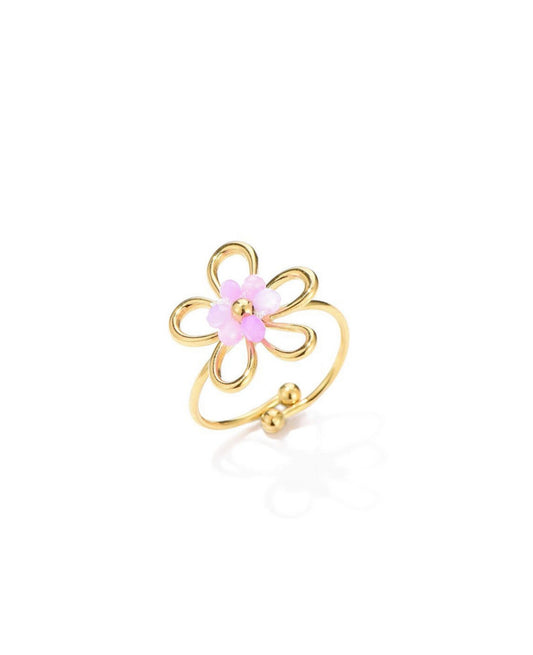 Pink flower ring