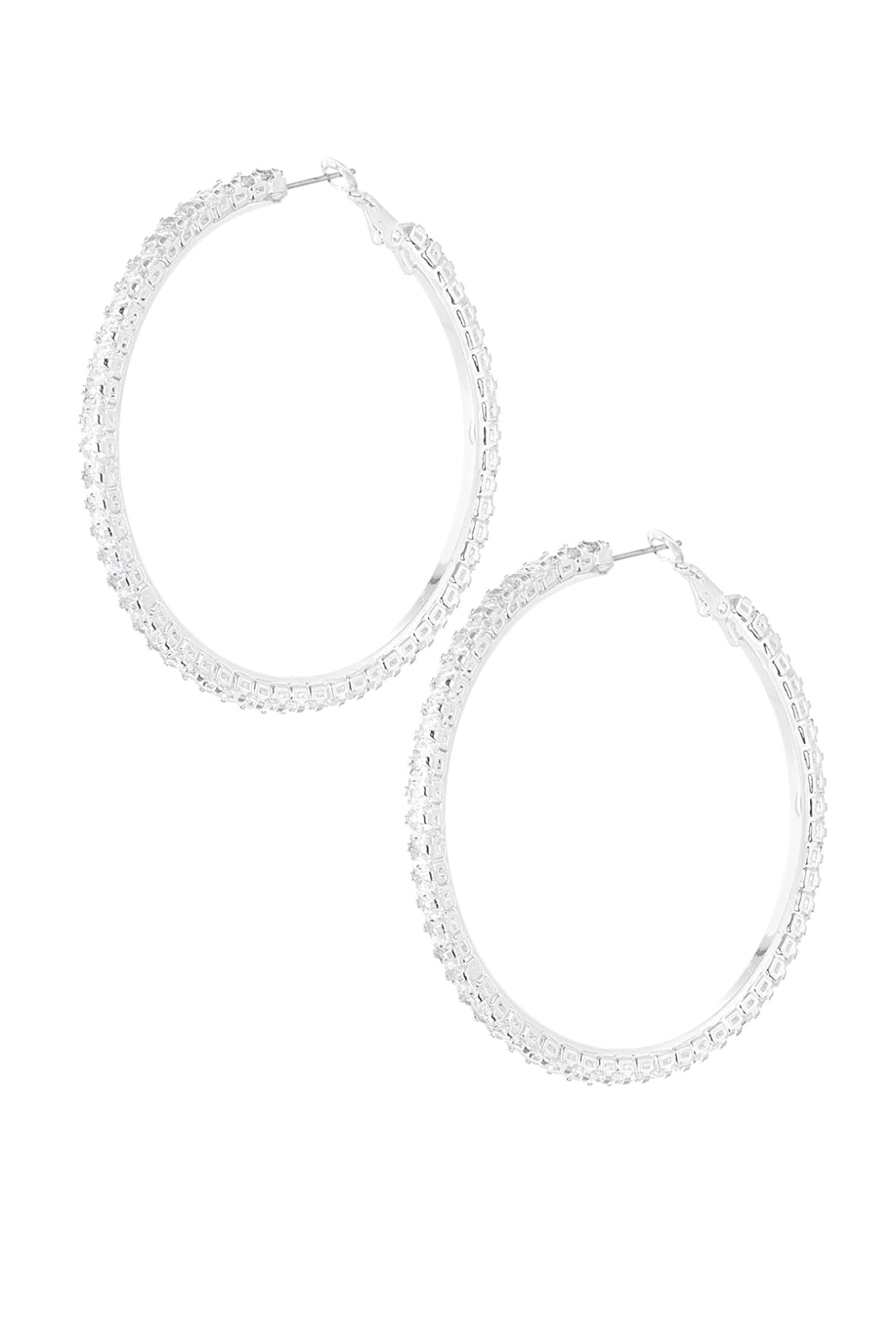 Diamant oorbellen | zilver