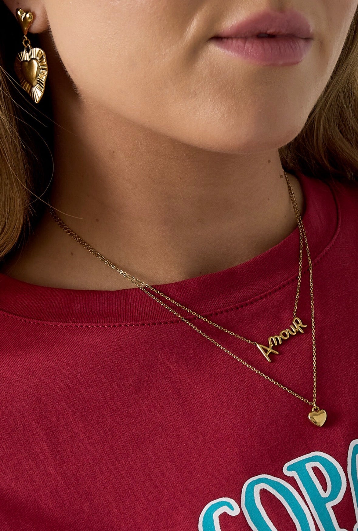 Dubbel amour ketting