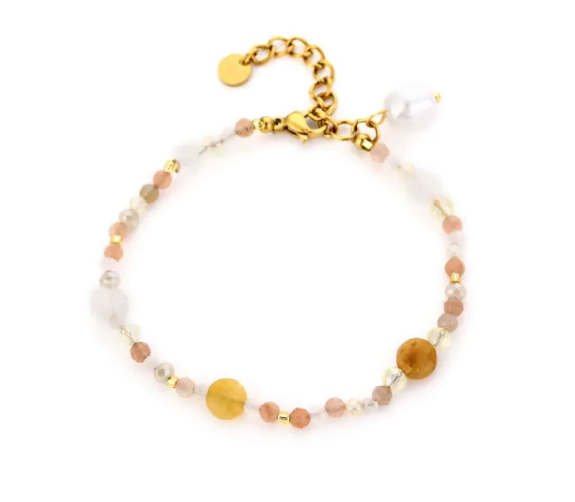 Naturel beadies armbandje