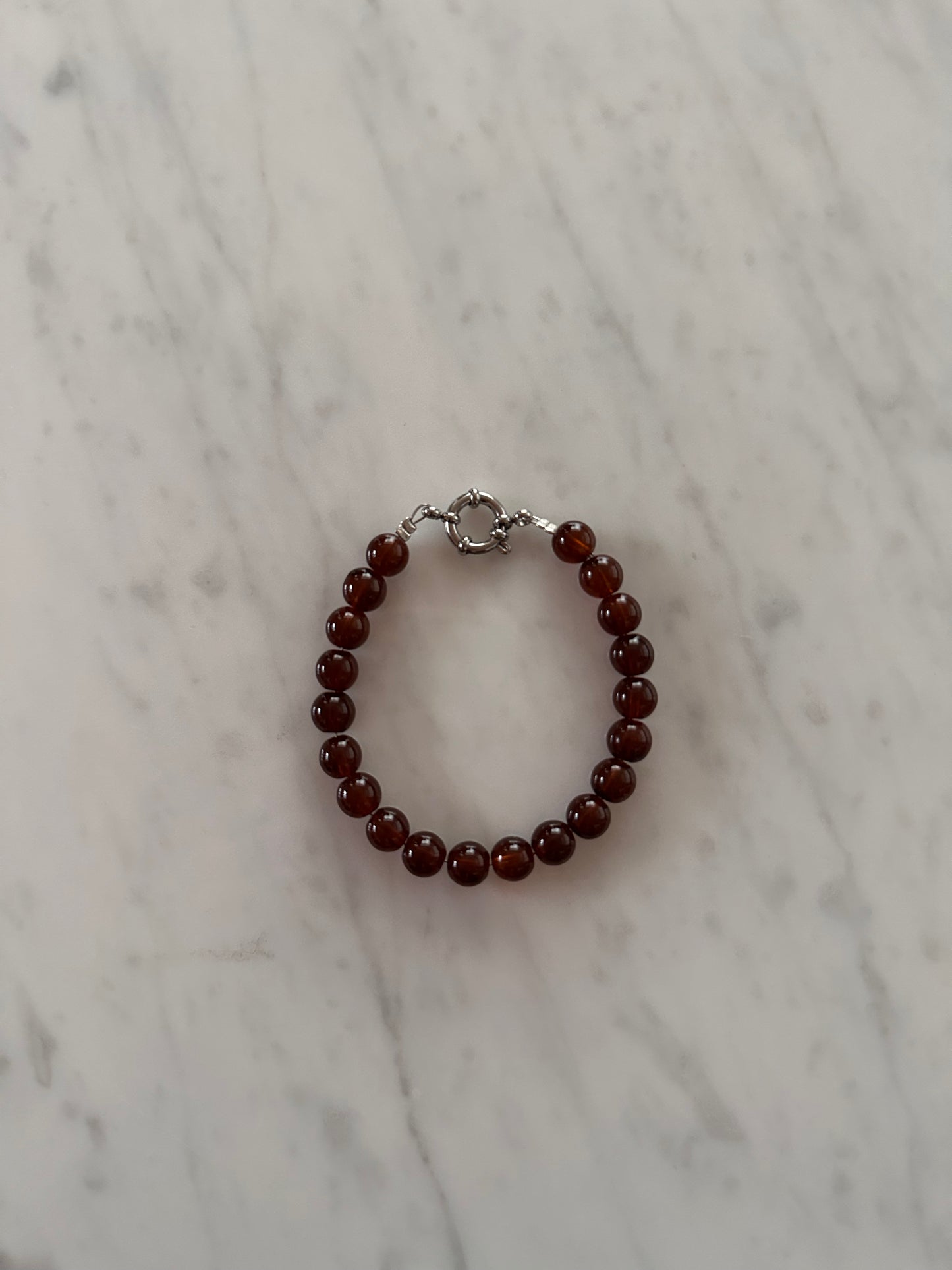 Handmade beadies armbandje | Bruin small