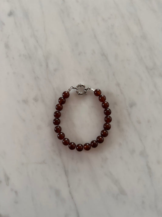 Handmade beadies armbandje | Bruin small